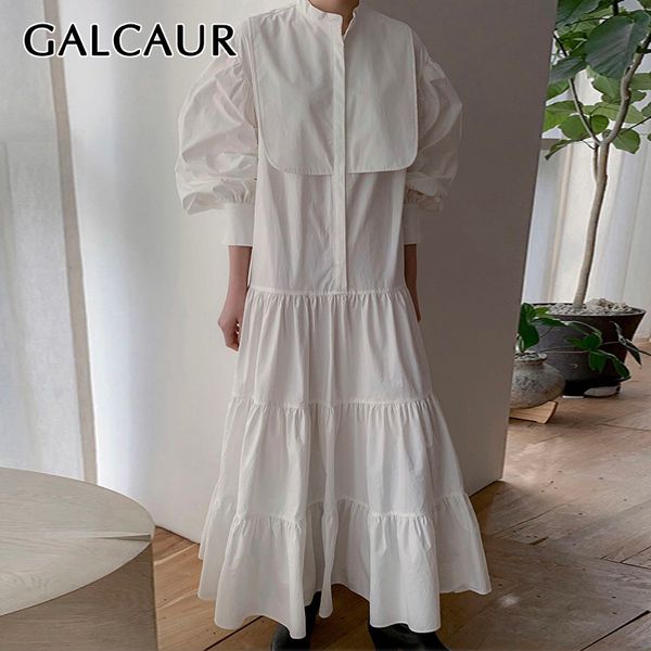 galcaur elegant dress for women stand collar puff long sleeve patchwork ruffles vintage a line dresses female 2021 fall clothes, Black;gray
galcaur elegant dress for women stand collar puff long sleeve patchwork ruffles vintage a line dresses female 2021 fall clothes, Black;gray