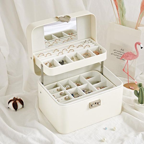 bathroom storage & organization travel exquisite makeup jewelry box large capacity women pu necklace rings earrings packaging display organi
bathroom storage & organization travel exquisite makeup jewelry box large capacity women pu necklace rings earrings packaging display organi
