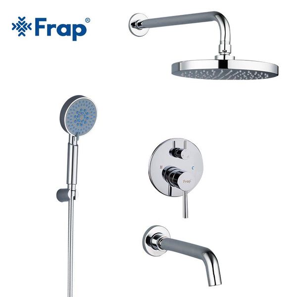 frap bathroom shower faucet round abs head bath mixers tap set with handshower wall mount system arm sets
frap bathroom shower faucet round abs head bath mixers tap set with handshower wall mount system arm sets
