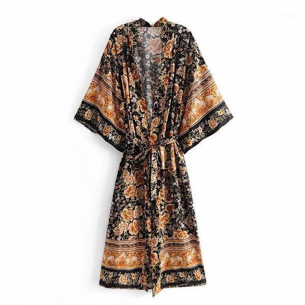 casual dresses boho inspired black floral wrap dress for women belt tied kimono sleeve v-neck beach vintage style summer, Black;gray
casual dresses boho inspired black floral wrap dress for women belt tied kimono sleeve v-neck beach vintage style summer, Black;gray