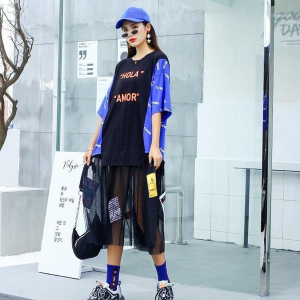 fashion design sense large size women's dress 2021 summer fat mm goddess fan mesh yarn stitching t-shirt long cool dress1, Black;gray
fashion design sense large size women's dress 2021 summer fat mm goddess fan mesh yarn stitching t-shirt long cool dress1, Black;gray