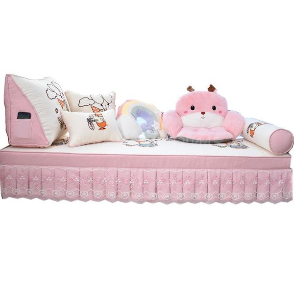 cushion/decorative pillow children's princess room removable and washable bay window mat blue pink cartoon embroidered boy girl tatami
cushion/decorative pillow children's princess room removable and washable bay window mat blue pink cartoon embroidered boy girl tatami