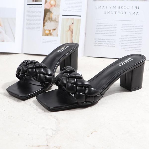 slippers women 2021 summer fashion high heels shoes narrow band square toe beach slides ladies casual woven cross sandals, Black
slippers women 2021 summer fashion high heels shoes narrow band square toe beach slides ladies casual woven cross sandals, Black