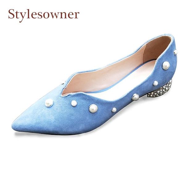 dress shoes fashion pointed toe mid-heel women sweet pearl decor bling crystal stud square-heel suede single mujer for spring, Black
dress shoes fashion pointed toe mid-heel women sweet pearl decor bling crystal stud square-heel suede single mujer for spring, Black