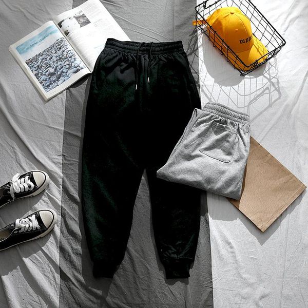 men's suits & blazers casual feet nine-point loose sports pants solid color jogging guard men., White;black
men's suits & blazers casual feet nine-point loose sports pants solid color jogging guard men., White;black