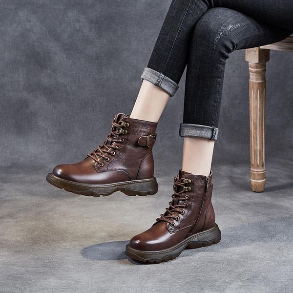 boots genuine leather ankle women's short zipper warm plush motorcycle single boot cowhide lace up tendon soft sole shoes, Black
boots genuine leather ankle women's short zipper warm plush motorcycle single boot cowhide lace up tendon soft sole shoes, Black