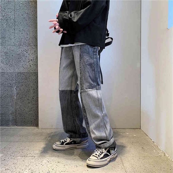 men's jeans korean style fashion denim wide-leg pants autumn loose straight-leg paneled trousers male 1dry, Blue
men's jeans korean style fashion denim wide-leg pants autumn loose straight-leg paneled trousers male 1dry, Blue