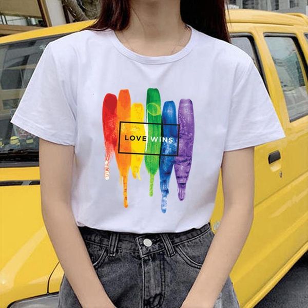 lgbt love wins bisexual womens t shirts gay is lesbian rainbow tee kawaii femme, White
lgbt love wins bisexual womens t shirts gay is lesbian rainbow tee kawaii femme, White