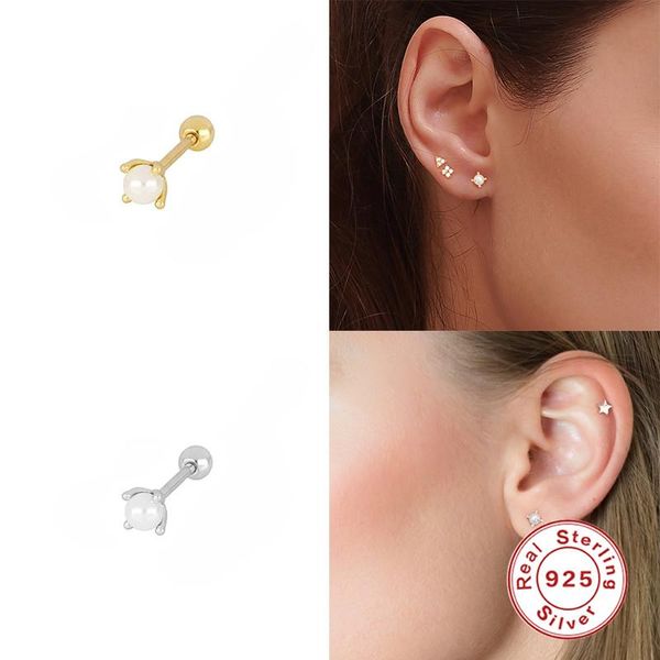 stud canner 925 sterling silver earrings for women white pearl crystal piercing fashion jewelry female christmas gifts, Golden;silver
stud canner 925 sterling silver earrings for women white pearl crystal piercing fashion jewelry female christmas gifts, Golden;silver