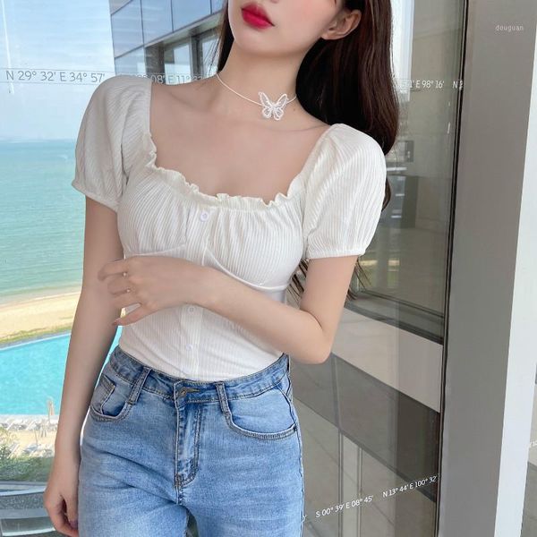 summer short square collar women t-shirt sleeve female slim solid lady tshirt women's, White
summer short square collar women t-shirt sleeve female slim solid lady tshirt women's, White