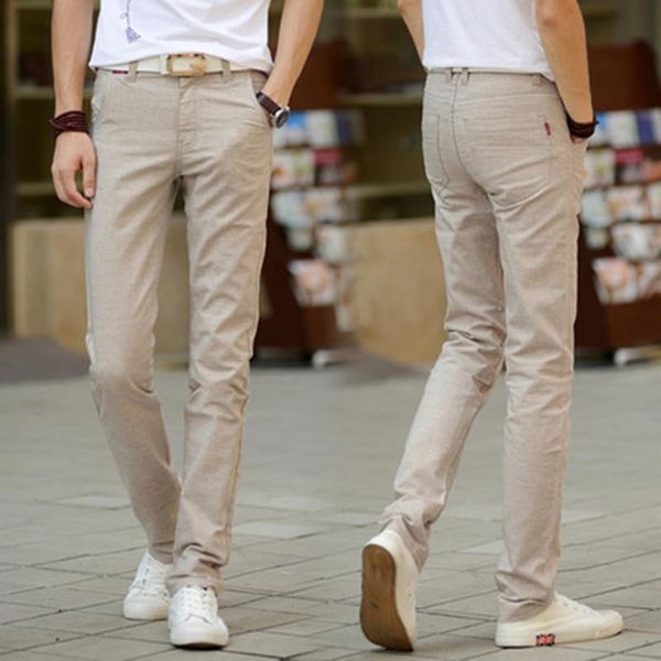 men's pants 2021 fashion casual trousers men linen summer thin cotton korean slimming straight leg slacks, Black
men's pants 2021 fashion casual trousers men linen summer thin cotton korean slimming straight leg slacks, Black