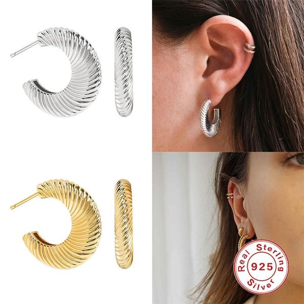 hoop & huggie viny silver 925 jewelry earrings for women c shape earring gold/silver 2021 trend bijoux femme oorbel diamant gift, Golden;silver
hoop & huggie viny silver 925 jewelry earrings for women c shape earring gold/silver 2021 trend bijoux femme oorbel diamant gift, Golden;silver