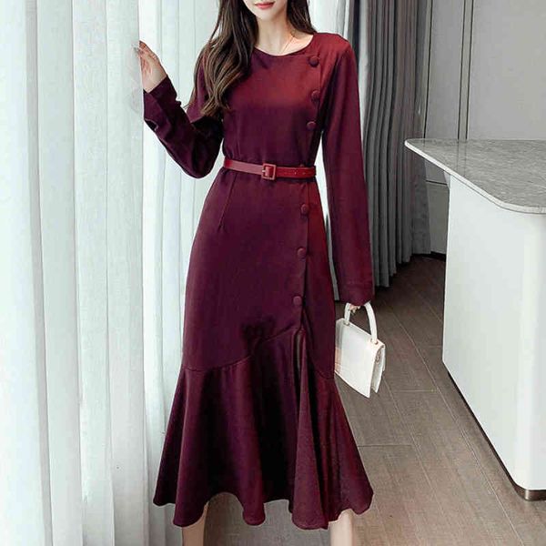 casual dresses autumn vintage long-sleeved burgundy single-breasted mermaid trumpet long dress with belt nj9j, Black;gray
casual dresses autumn vintage long-sleeved burgundy single-breasted mermaid trumpet long dress with belt nj9j, Black;gray