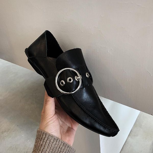 fashion genuine leather women's shoes flats heel woman round toe low girls ladies casual size 40 dress, Black
fashion genuine leather women's shoes flats heel woman round toe low girls ladies casual size 40 dress, Black