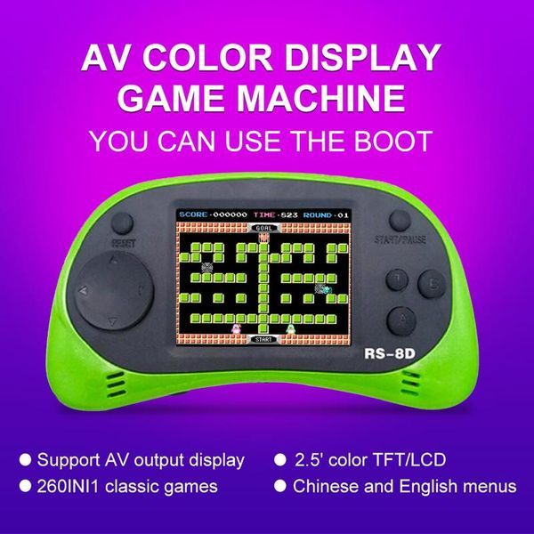 handheld game player 8 bit built-in 260 games retro console video colorful screen rs-8d 2.5 inch portable players
handheld game player 8 bit built-in 260 games retro console video colorful screen rs-8d 2.5 inch portable players