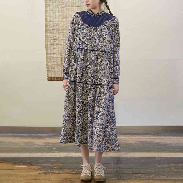 johnature women corduroy vintage dresses patchwork stand long sleeve print floral robes spring chinese style original dress 210521, Black;gray
johnature women corduroy vintage dresses patchwork stand long sleeve print floral robes spring chinese style original dress 210521, Black;gray