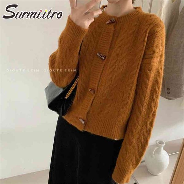 knitted cropped cardigan women spring autumn korean style long sleeve short female sweater coat knitwear 210421, White
knitted cropped cardigan women spring autumn korean style long sleeve short female sweater coat knitwear 210421, White