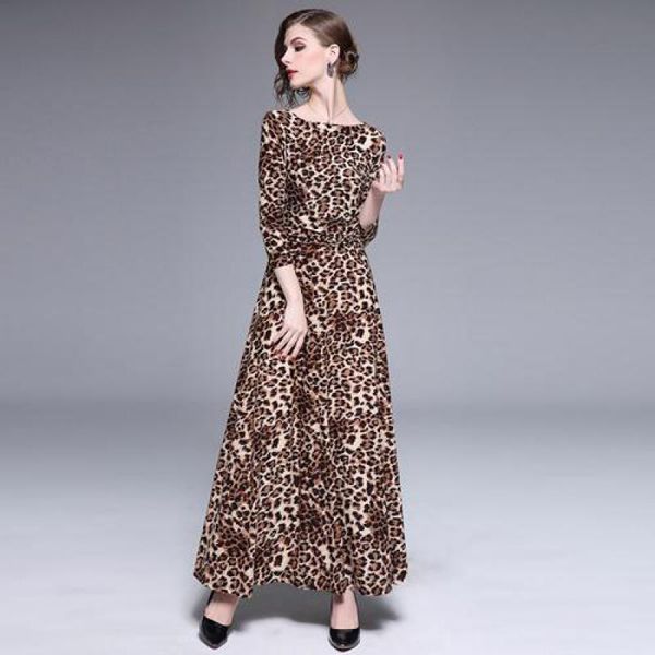 casual dresses women fashion leopard maxi 2021 spring autumn long sleeved slim party dress ladies vintage robe, Black;gray
casual dresses women fashion leopard maxi 2021 spring autumn long sleeved slim party dress ladies vintage robe, Black;gray