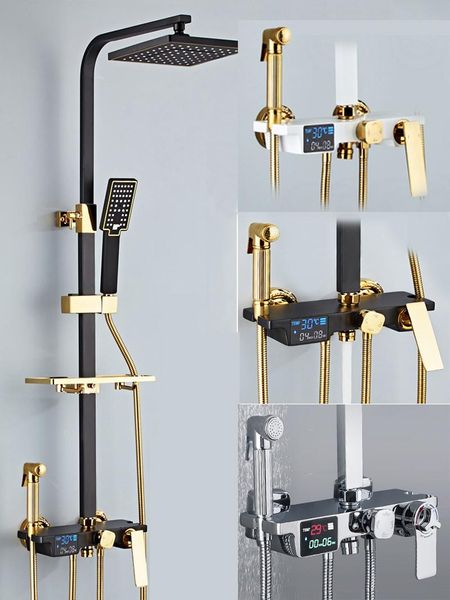 bathroom shower sets thermostatic set faucet mixer brass body copper casting nozzle
bathroom shower sets thermostatic set faucet mixer brass body copper casting nozzle