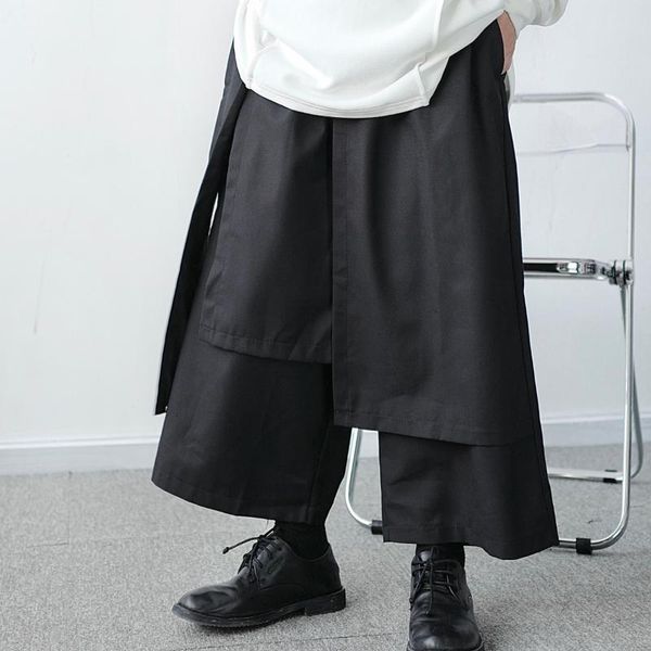 male japan harajuku streetwear harem pants men's irregular design casual hip hop loose wide leg skirt, Black
male japan harajuku streetwear harem pants men's irregular design casual hip hop loose wide leg skirt, Black