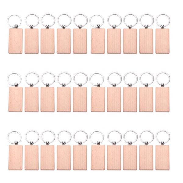 30pcs blank rectangle wooden key chain diy wood keychains tags can engrave gifts hooks & rails
30pcs blank rectangle wooden key chain diy wood keychains tags can engrave gifts hooks & rails