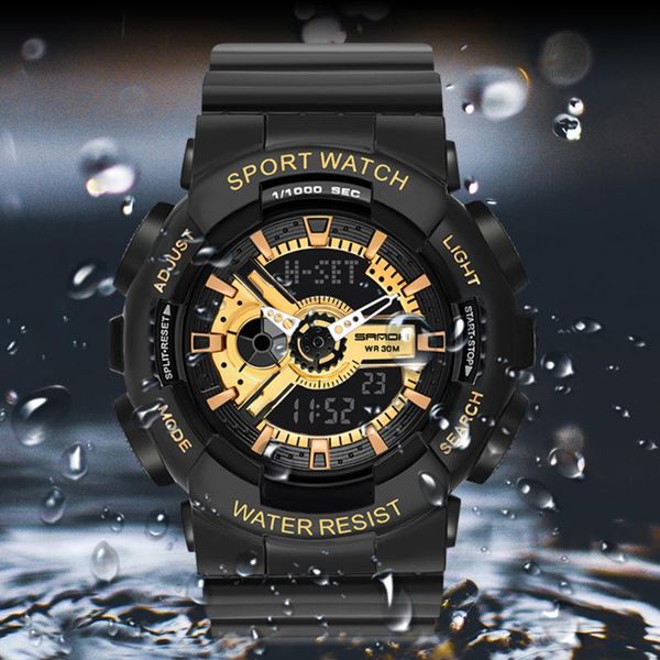 wristwatches sanda style sport watch men military digital watches waterproof dual display relogio masculino, Slivery;brown
wristwatches sanda style sport watch men military digital watches waterproof dual display relogio masculino, Slivery;brown