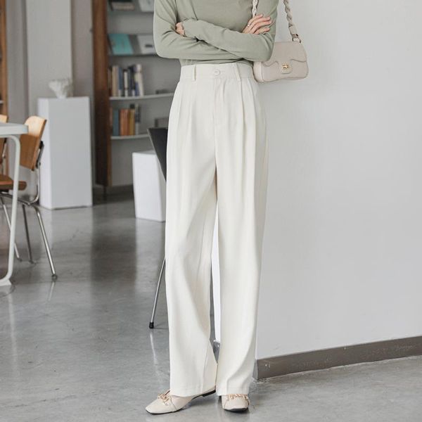 women's pants & capris spring women high waist casual chic office ladies female all-match wide leg suit trousers, Black;white
women's pants & capris spring women high waist casual chic office ladies female all-match wide leg suit trousers, Black;white