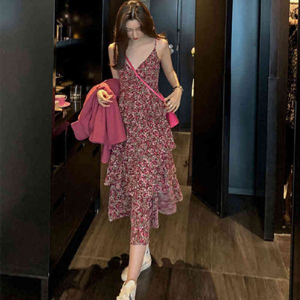 loose sleeveless 2021 women maxi sling floral dress summer fashion chiffon long dresses, Black;gray
loose sleeveless 2021 women maxi sling floral dress summer fashion chiffon long dresses, Black;gray