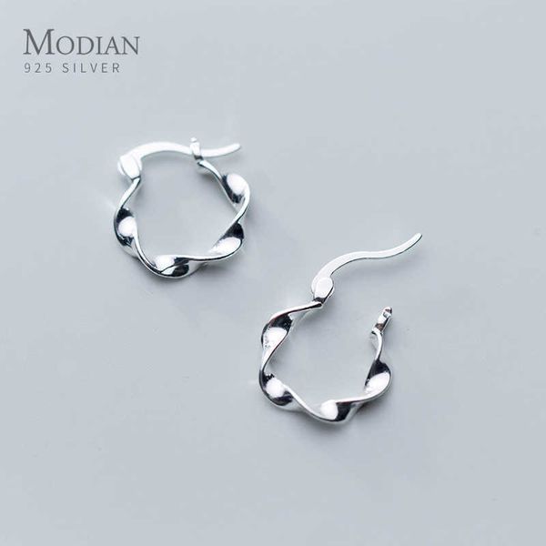 925 sterling silver geometric wave hoop earring for women glossy earrings fashion korea style jewelry brincos 210707, Golden;silver
925 sterling silver geometric wave hoop earring for women glossy earrings fashion korea style jewelry brincos 210707, Golden;silver