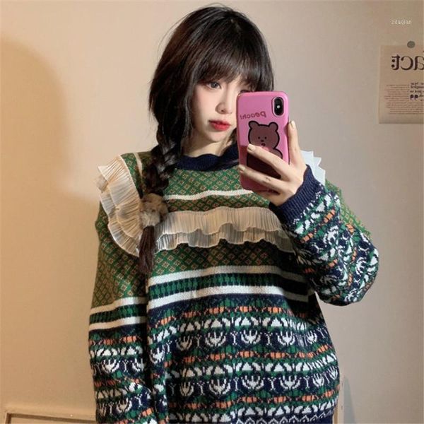 women's sweaters loose sweater fall/winter wear 2021 korean style stitching mesh temperament thick pullover top, White;black
women's sweaters loose sweater fall/winter wear 2021 korean style stitching mesh temperament thick pullover top, White;black