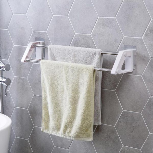 stainless steel double towel bar rack bathroom kitchen wall-mounted polished holder racks
stainless steel double towel bar rack bathroom kitchen wall-mounted polished holder racks