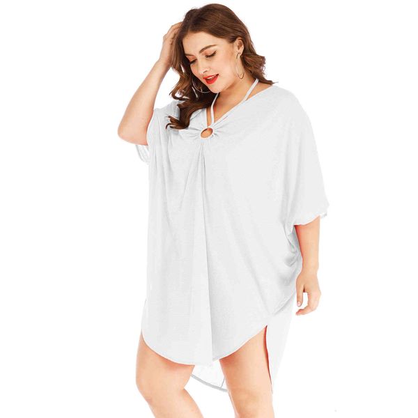 in girly sleeve hollow out cover deep v halter summer fit big fashion woman's dress, Black;gray
in girly sleeve hollow out cover deep v halter summer fit big fashion woman's dress, Black;gray