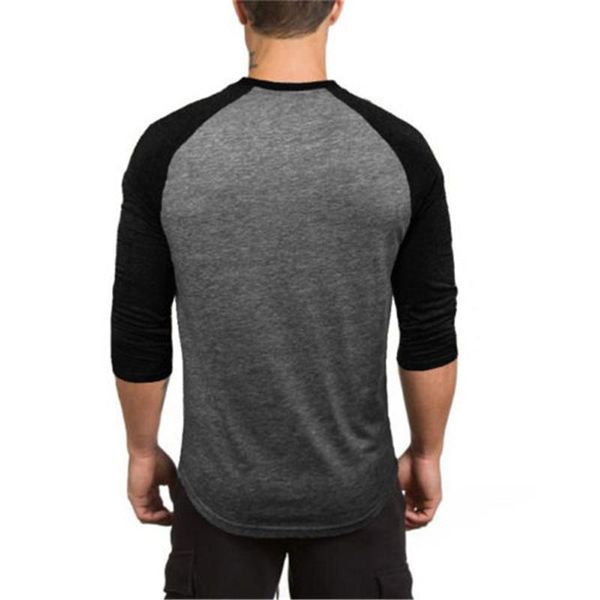 gym fitness sportwear men patchwork summer casual 3/4 sleeve raglan baseball triblend t shirt running jerseys, Black;blue
gym fitness sportwear men patchwork summer casual 3/4 sleeve raglan baseball triblend t shirt running jerseys, Black;blue
