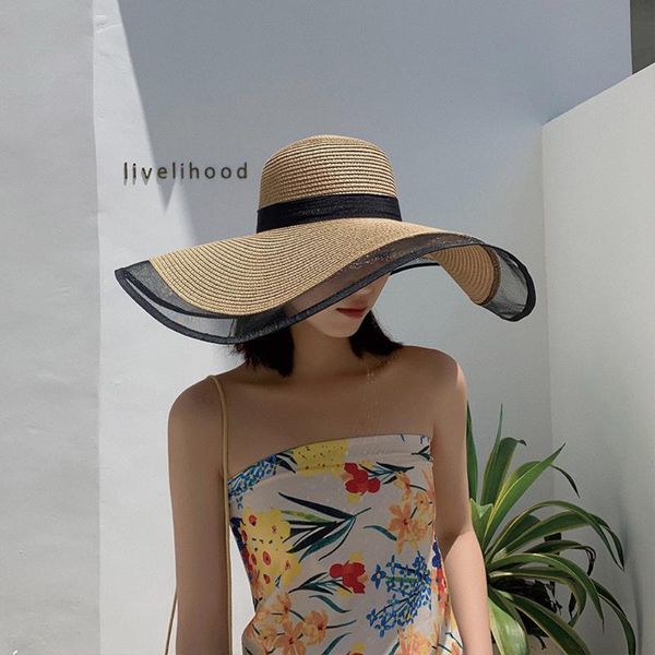 wide brim hats straw mesh side oversized hat ladies women dome sun summer outdoor protection leisure beach travel seaside 2021, Blue;gray
wide brim hats straw mesh side oversized hat ladies women dome sun summer outdoor protection leisure beach travel seaside 2021, Blue;gray