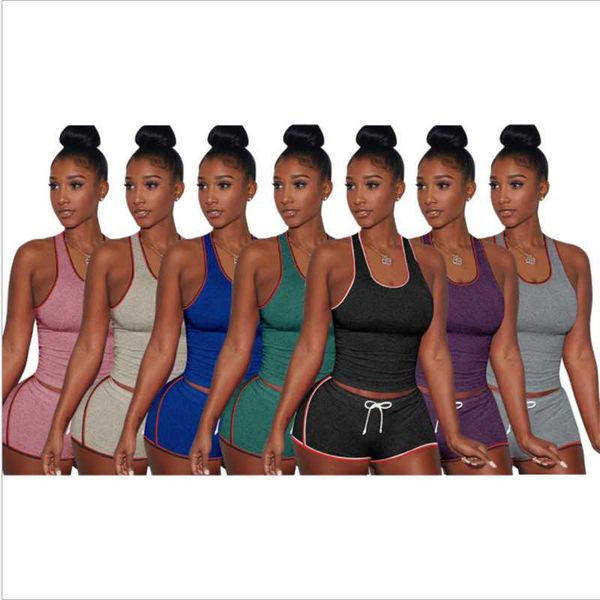 simple pure color o neck sleeveless bro and short tight club party lady fashion tracksuits women's, Gray
simple pure color o neck sleeveless bro and short tight club party lady fashion tracksuits women's, Gray