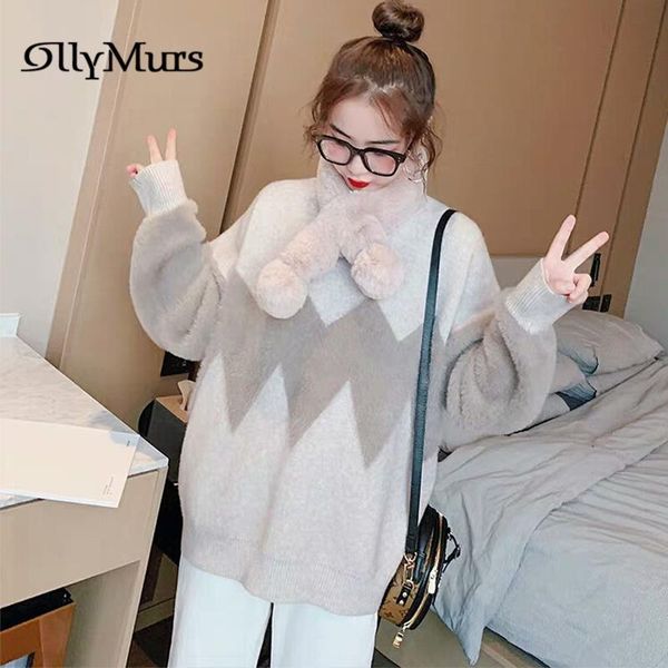o-neck loose women sweaters km139 long sleeve patchwork elegant pullovers female knitting jumpers fall winter 2021 women's, White;black
o-neck loose women sweaters km139 long sleeve patchwork elegant pullovers female knitting jumpers fall winter 2021 women's, White;black