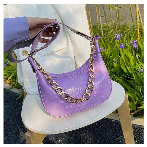 evening bags shoulder baguette soft pu leather women purple underarm bag crossbody chains decoration zipper handbag designer purse
evening bags shoulder baguette soft pu leather women purple underarm bag crossbody chains decoration zipper handbag designer purse