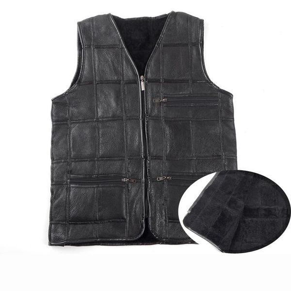 men's vests autumn winter middle-aged elderly vest men wool liner sheepskin dad warm jacket plus size knee length black fleece waistcoa, Black;white
men's vests autumn winter middle-aged elderly vest men wool liner sheepskin dad warm jacket plus size knee length black fleece waistcoa, Black;white