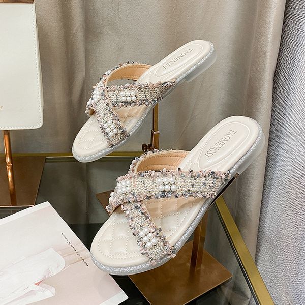 luxury slippers 2021 net red transparent summer wear sandals flat roman sandals large size women's sho 43, Black
luxury slippers 2021 net red transparent summer wear sandals flat roman sandals large size women's sho 43, Black