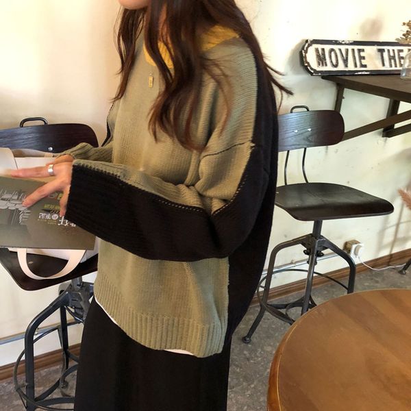 women's sweaters colored loose sweater with hood, korean fashion solid color comfortable female fall bgqq, White;black
women's sweaters colored loose sweater with hood, korean fashion solid color comfortable female fall bgqq, White;black