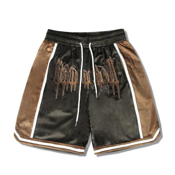 fashionable shorts gold veet letter embroidery color matching men's brand contrast splicing pants street trend capris, White;black
fashionable shorts gold veet letter embroidery color matching men's brand contrast splicing pants street trend capris, White;black