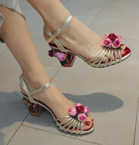 not retro gold/light gloden genuine shoes toe flower wedding sandals female, Black
not retro gold/light gloden genuine shoes toe flower wedding sandals female, Black