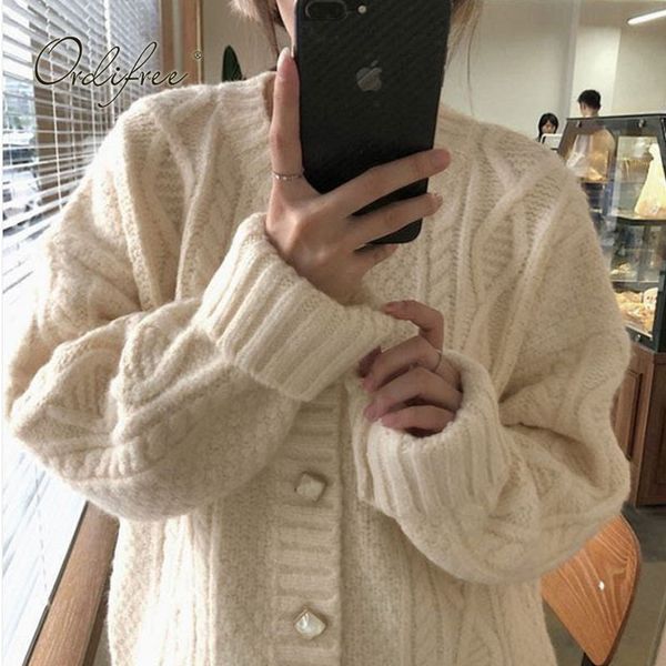 autumn winter women knitted casual loose outwear coat single breasted jumper sweater cardigan 210415, White;black
autumn winter women knitted casual loose outwear coat single breasted jumper sweater cardigan 210415, White;black