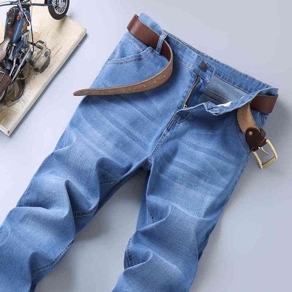 jean 2021 spring and summer light hanger straight classic business cotton stretch denim jeans, Blue
jean 2021 spring and summer light hanger straight classic business cotton stretch denim jeans, Blue