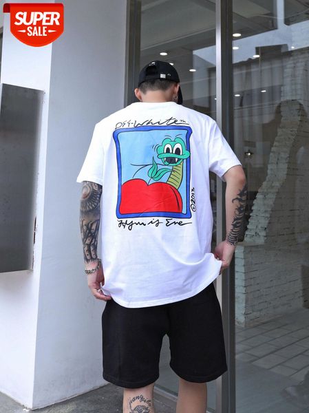 spring and summer european american street fashion brand off short-sleeved t-shirt men women creative fun printing leisure #aa1q, White;black
spring and summer european american street fashion brand off short-sleeved t-shirt men women creative fun printing leisure #aa1q, White;black