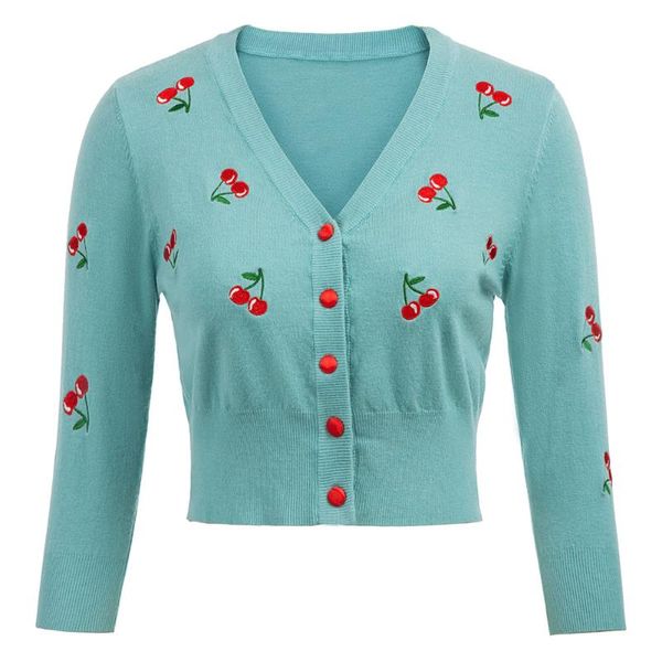 women's jackets bp cherries embroidery 3/4 sleeve v-neck cropped knitting coat knitwear soft comfortable fabric knit, Black;brown
women's jackets bp cherries embroidery 3/4 sleeve v-neck cropped knitting coat knitwear soft comfortable fabric knit, Black;brown