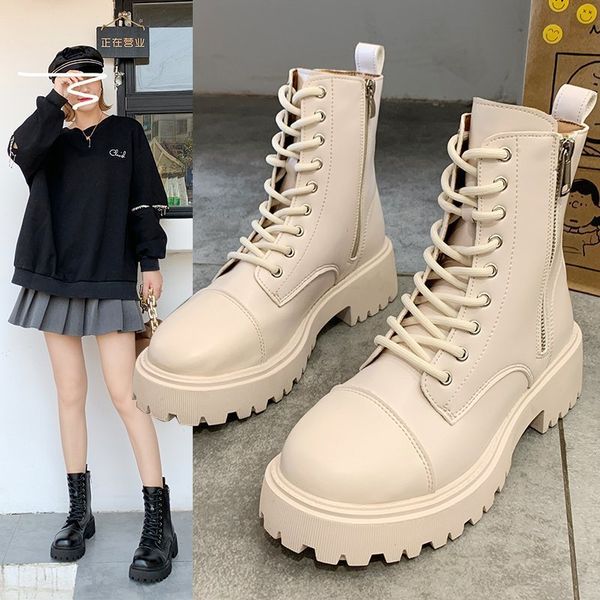 martin boots autumn and winter thick-soled british style white short women's mid-heel tube sho, Black
martin boots autumn and winter thick-soled british style white short women's mid-heel tube sho, Black