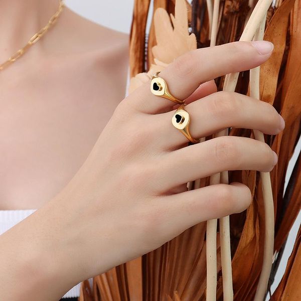 wedding rings cute gold color stainless steel round ring finger accessories, simple enamel black heart jewelry for women birthday gifts, Slivery;golden
wedding rings cute gold color stainless steel round ring finger accessories, simple enamel black heart jewelry for women birthday gifts, Slivery;golden
