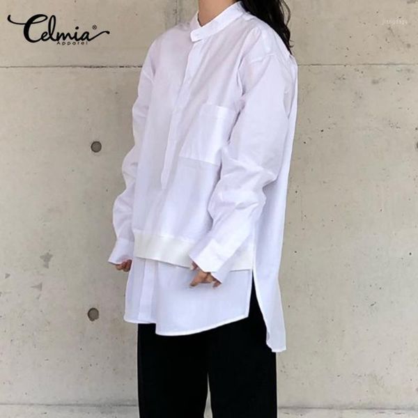 celmia autumn fashion shirts women's long sleeve blouses female casual buttons asymmetrical tunic oversized loose blusas &, White
celmia autumn fashion shirts women's long sleeve blouses female casual buttons asymmetrical tunic oversized loose blusas &, White
