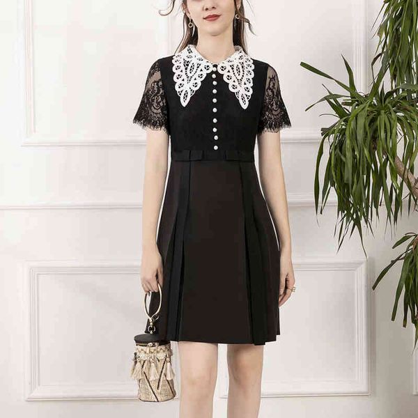 summer retro-etheric style soluble in water flower lace curled sleeve short sleeves dress fine temperament, Black;gray
summer retro-etheric style soluble in water flower lace curled sleeve short sleeves dress fine temperament, Black;gray